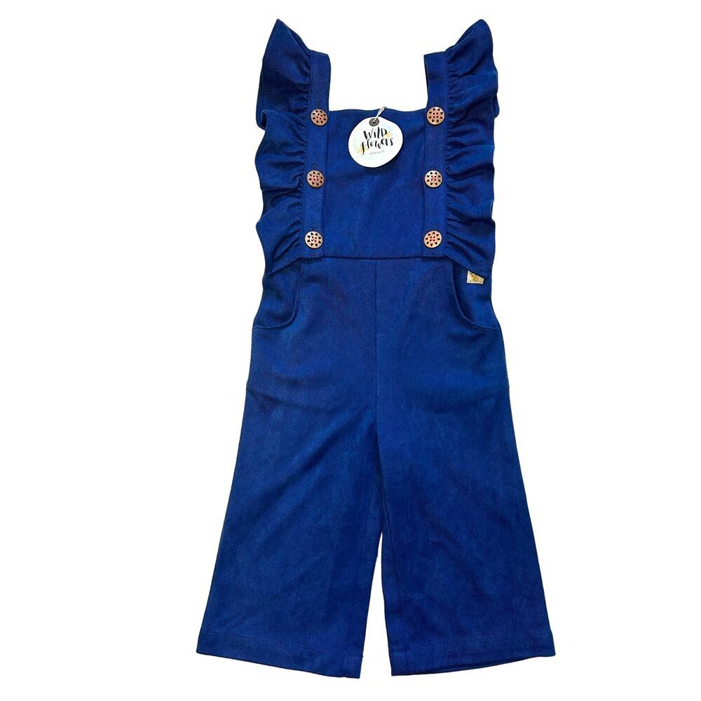 NWT Wildflowers A to Z Audrey Overall Romper 4Y